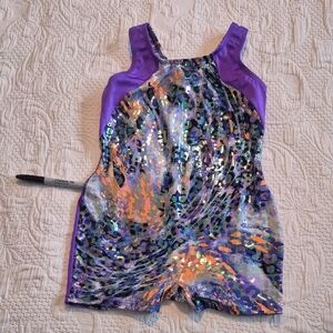 Body Wrappers girls 12-14 leotard, has seam defect, not sewn needs mend New
